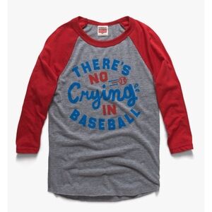 Red and Grey Baseball 3/4 Sleeve Raglan Tee
